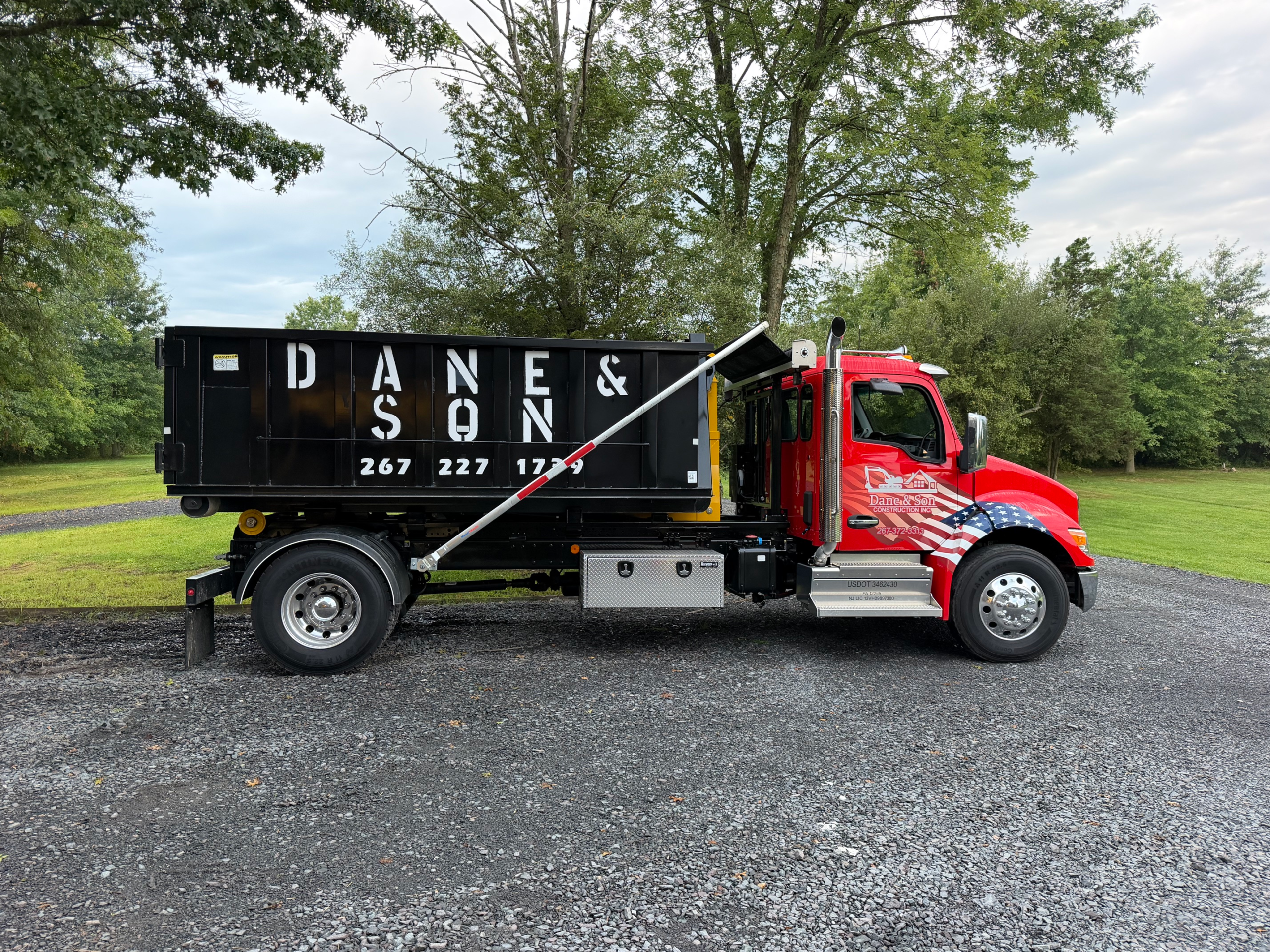 15 yard roll-off dumpster for kitchen renovation debris